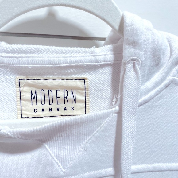 Closet Cleanout✨ Modern Canvas White Sweatshirt (Size S) - Picture 2 of 3